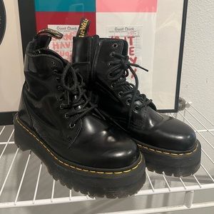 black lace up doc martens boots